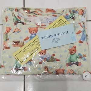 Jules and Belle Teddy Bear pajamas 2t